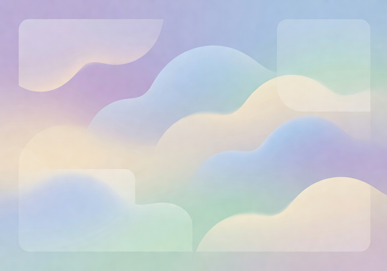 cloud UI design soft gradients showing beautiful aesthetics