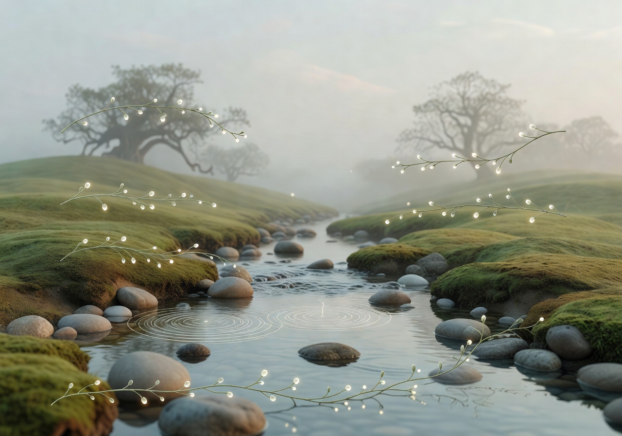 nature inspired UI design showing calm environment