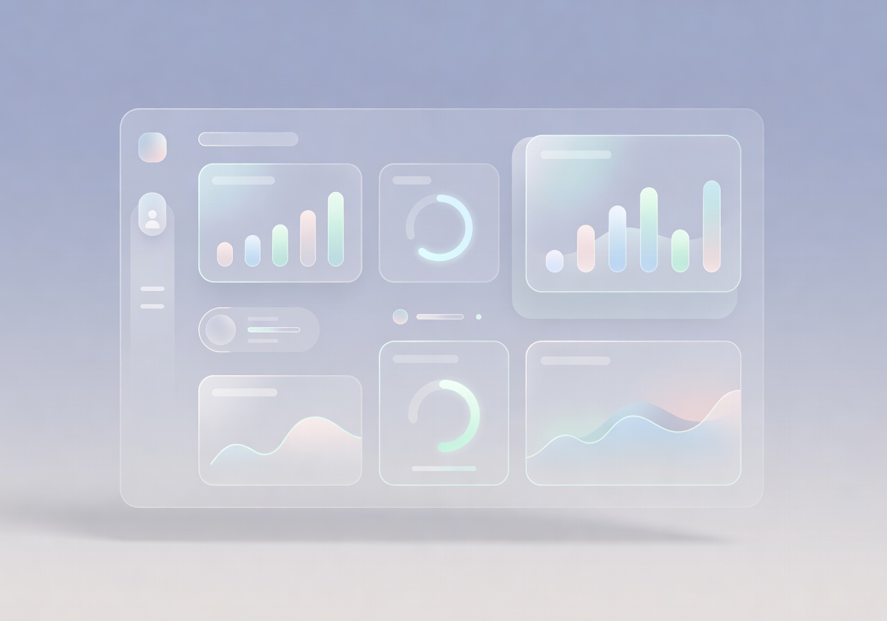 soft UI dashboard modern glassmorphism for a smooth experience